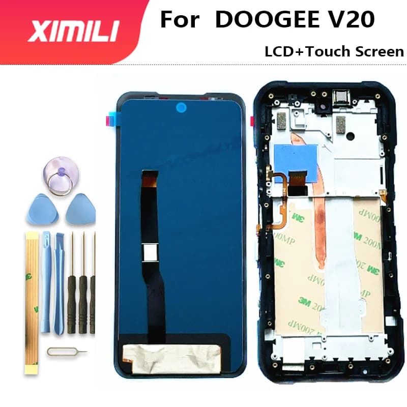 New Original 6.43" For DOOGEE V20 V20S LCD Display With Frame +Touch Screen Digitizer Assembly Replacement For Doogee V20 PRO
