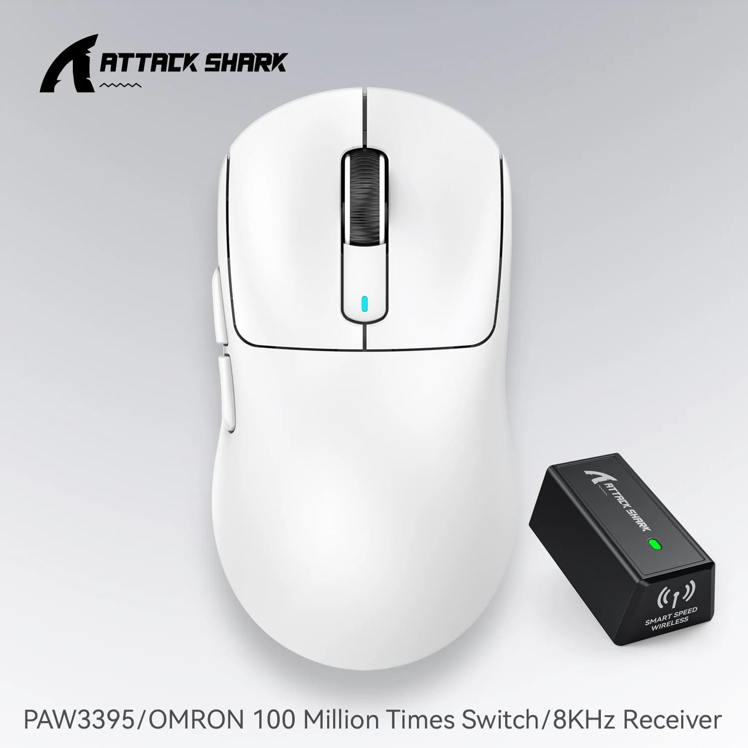 Attack Shark X3 PixArt PAW3395 Wireless Mouse, 26K DPI  Lightweight Mouse ,Tri-Mode Macro Gaming Mouse,Laptop/win/mac