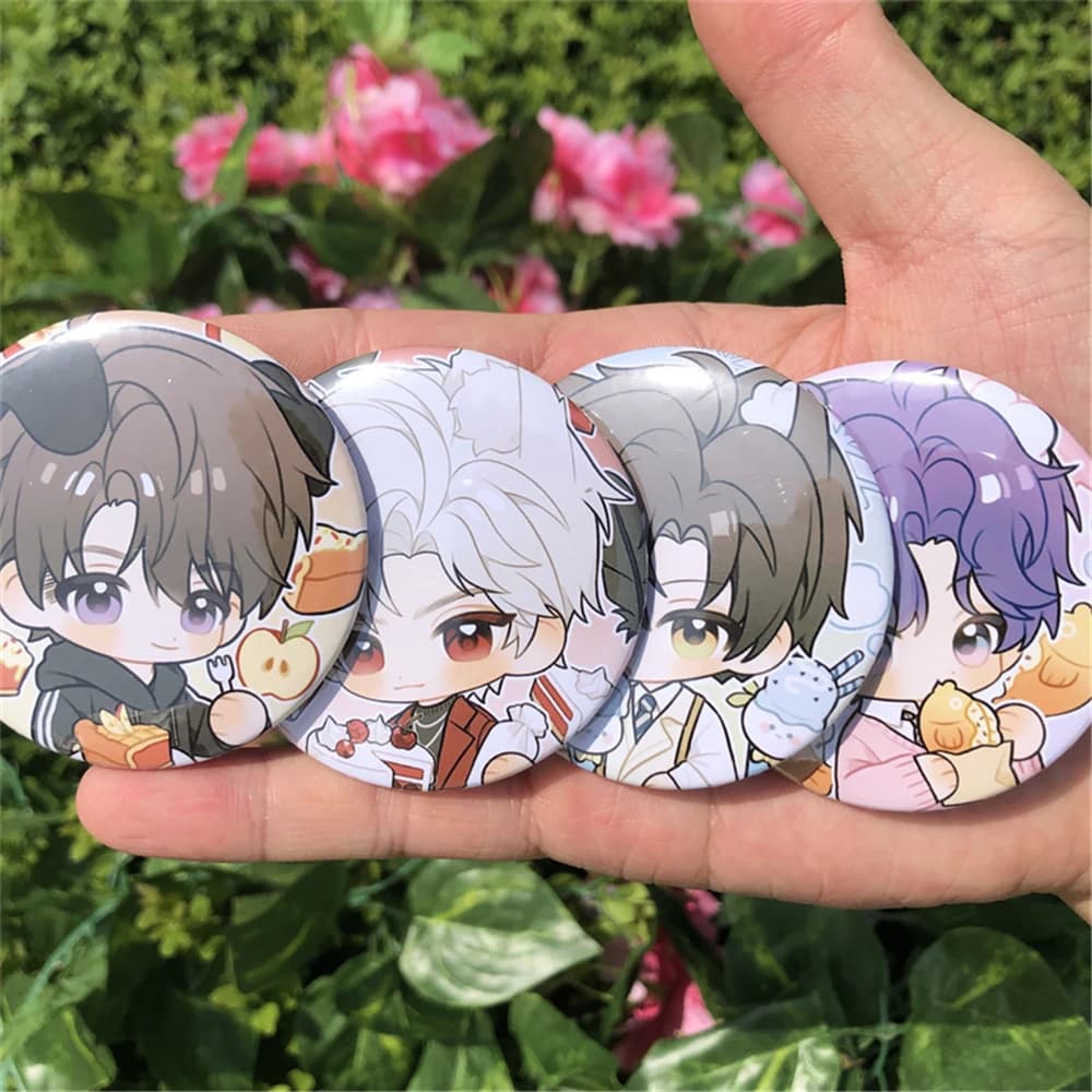 Game Love And Deepspace Qinche Sylus Xavier Zayne Rafayel Cosplay Costumes SPTE Tin Plated Pin Badge Accessories Pendant Prop