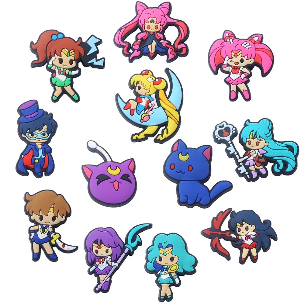 1pcs Japanese Anime Moon Series shoe Charms Designer for Shoe Charms Accessories for Classic Clog Kids Gift Hot Sale