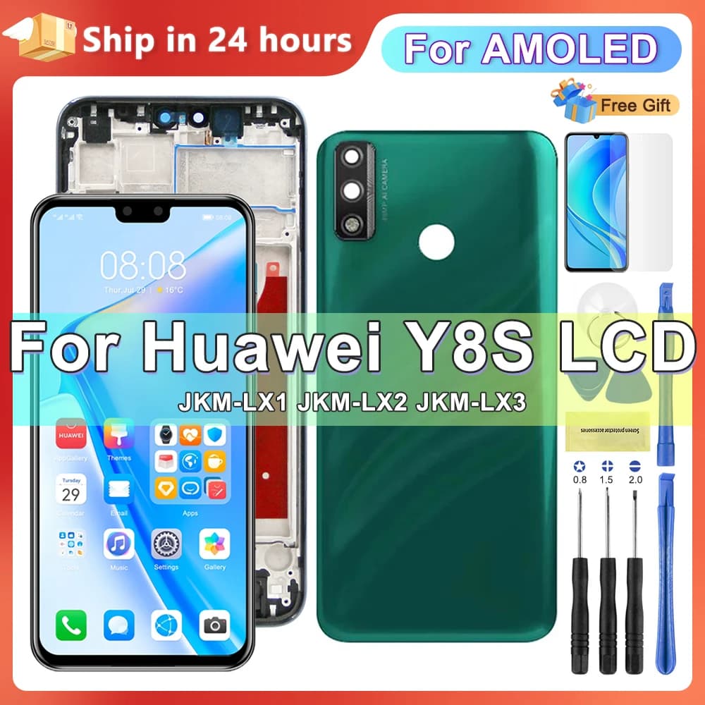 6.5''AMOLED Display For Huawei Y8S LCD Display Touch Screen Digitizer Assembly For Huawei Y8S JKM-LX1 JKM-LX2 JKM-LX3 LCD Screen