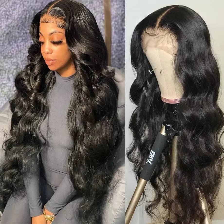 HD Transparent 13x6 Body Wave Lace Front Human Hair Wigs Pre Plucked 40 44 Inch 13x5 Wet And Wavy Lace Frontal Wig 200 Density