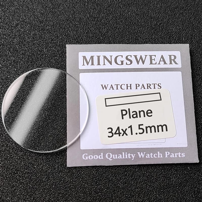 Flat 1.5mm Thick Mineral Crystal Plane Diameter 30~39.5mm Transparent Smooth Round Watch Parts , 1 pieces