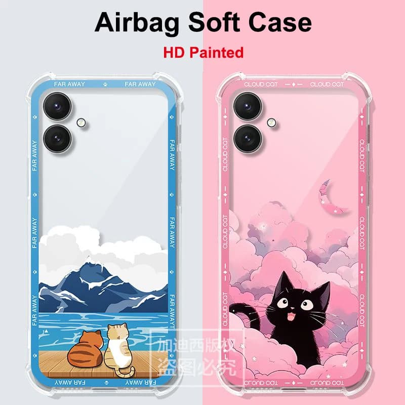 For Samsung A06 Anti-fall Casing For Galaxy A 06 Soft TPU Silicone Transparent Case A55 A54 A53 A52 A42 A15 M55 S24 S23 S22 S21