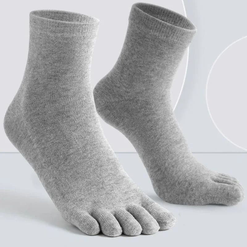 Five Finger Socks Men's Pure Cotton Five Toe Socks Sweat Absorbing Mid Tube Split Toe Socks Toes Socks For Men