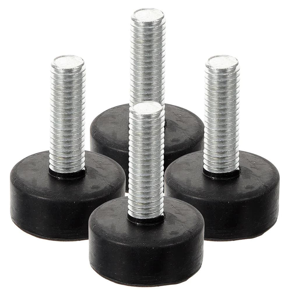 4 Pcs Table Legs Screw Adjustable Lathe Leg Furniture Wedge AntiSkid Pad Thread Type Levelling Feet Swivel Base Articulating Leg