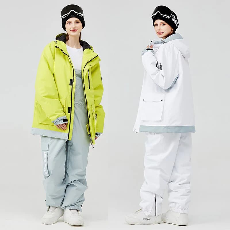 Women and Men Winter Ski Suit Outdoor Windproof Waterproof Warm Skiing Snowboard Suit Breathable Ski Jacket + Pants Snow Suit