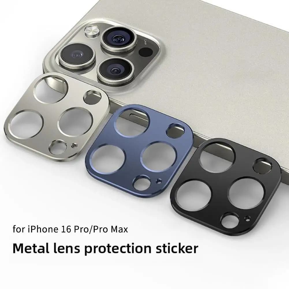 For IPhone 16 Pro Max Metal Camera Lens Protector For IPhone 16 Pro Alloy Back Lens Case No Glass Lens Cover Cap Accessories
