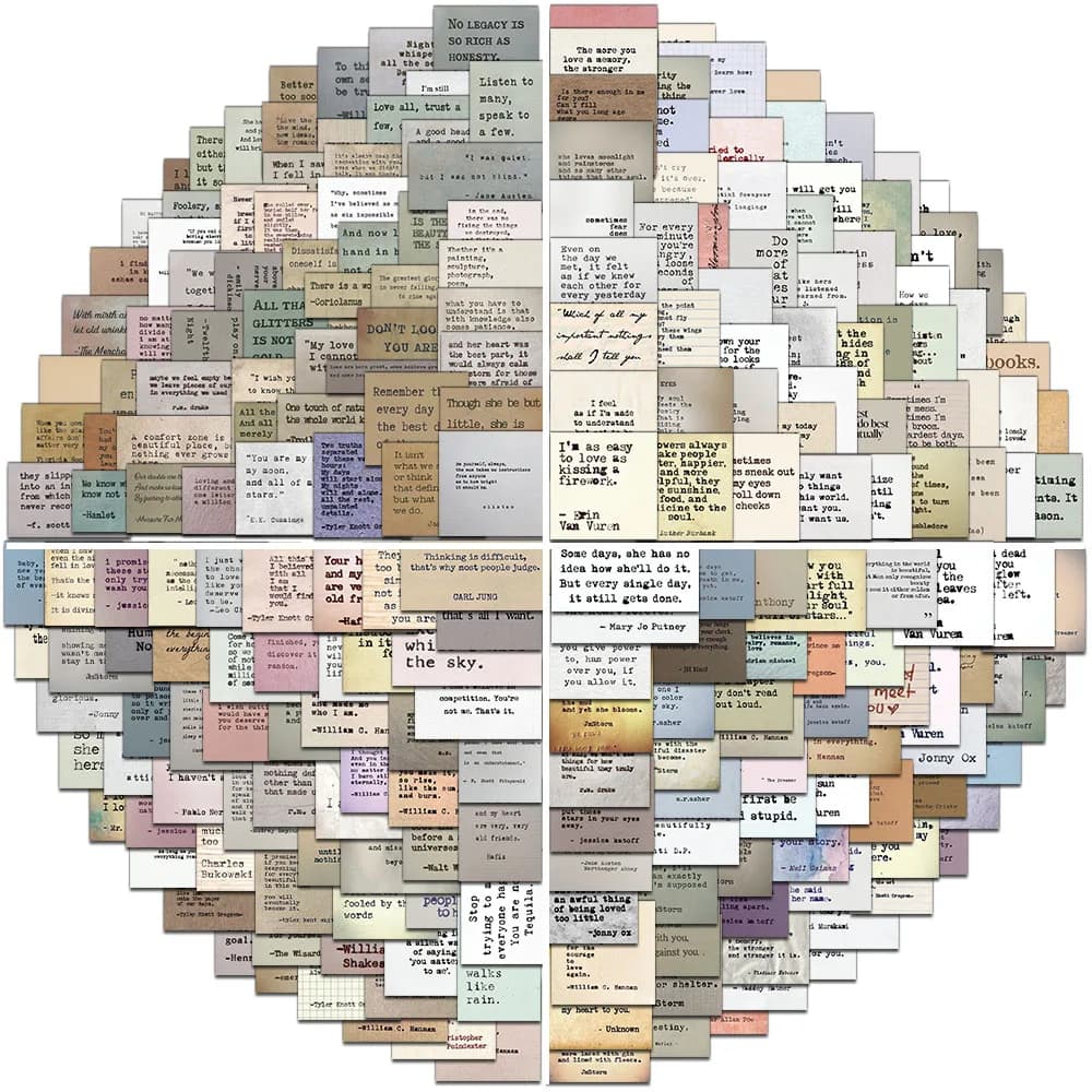 60/240PCS Creative Retro Celebrity Quotes Stickers, Envelope Sealing Stickers, DIY Phone Cases, Water Cups Stickers