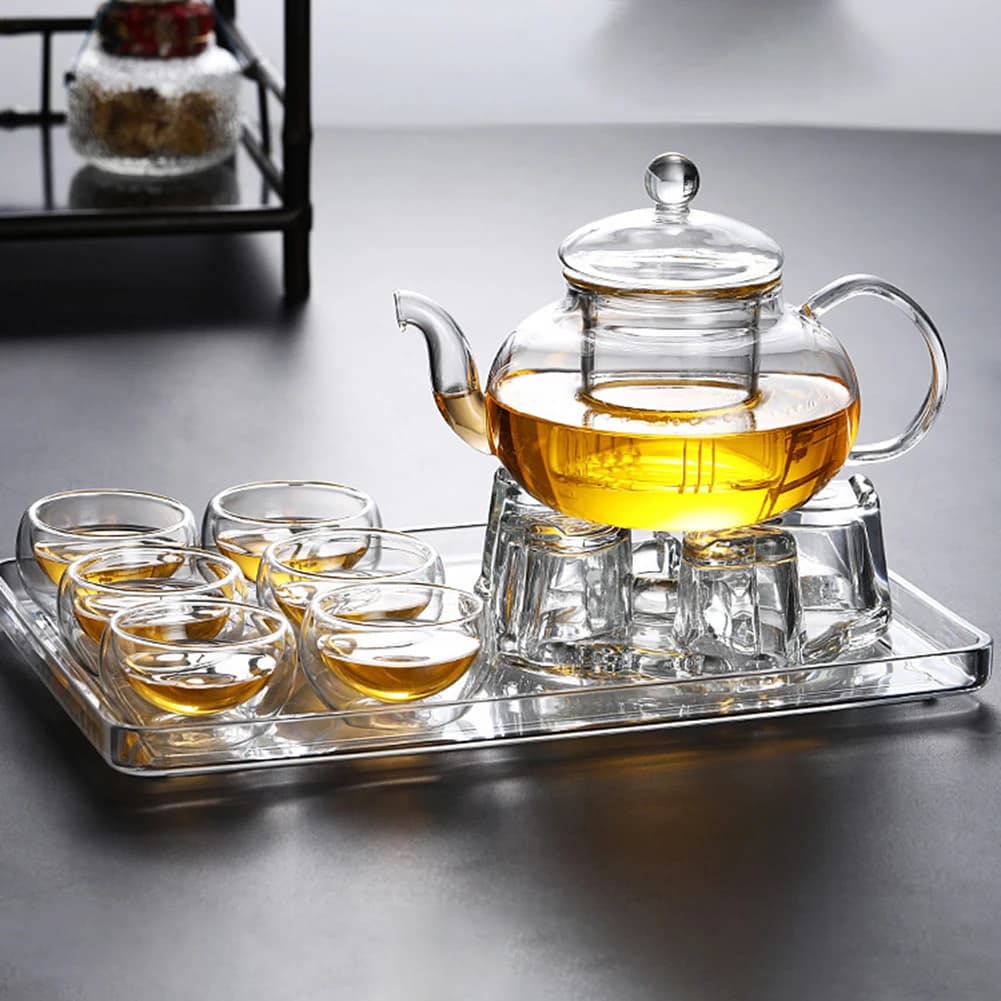 50ml 1/6pcs Glass Kung-Fu Tea Cup Multi-Purpose Brewings Tea Cup Kitchen Drinkware