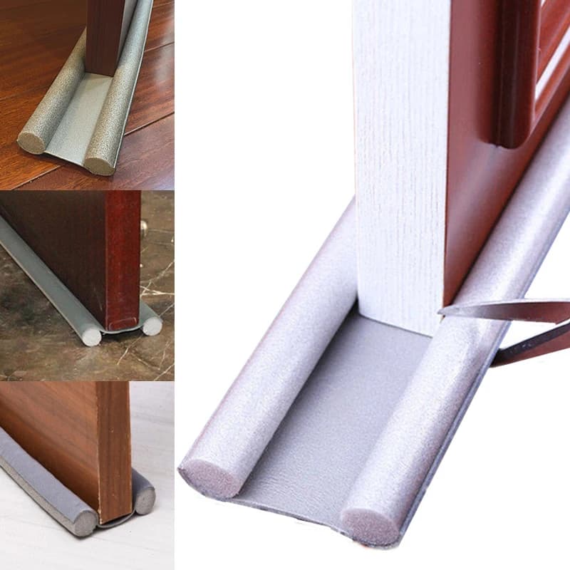 93cm Door Bottom Sealing Strip Door Draft Guard Bedroom Indoor Under Door Double Sided Excluder Foam Insulation Soundproof