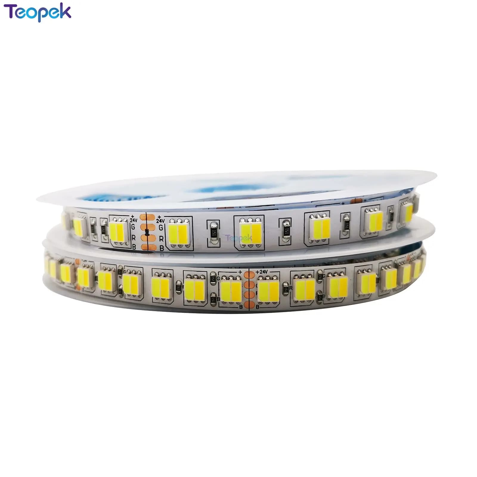5050/5025 CCT LED Strip 60 Or 120 leds /m Dual White Warm White & White 2 in 1 Chip Led Tape  Color Tem Ajustable DC12v/24V