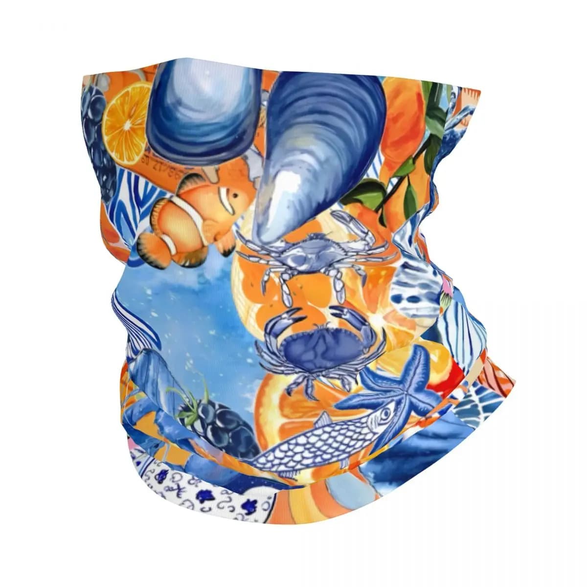 Y2K Summer Beach Coconut Trees Scarf Neckerchief Neck Face Mask Polyester