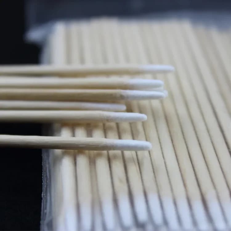 100pcs Wooden Cotton Swabs Medical Grade Cleaner Bars Sticks Semi Permanent Cleaning Tools
