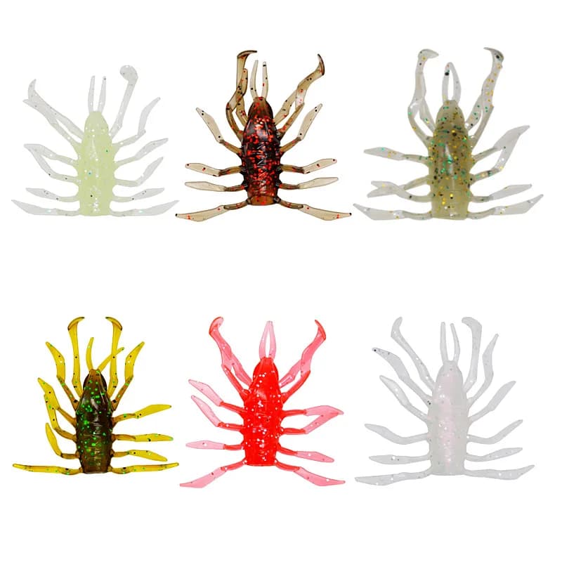 Polypodia Worm Fishing Lure Soft Bait 3.5cm 7cm Water Spider Artificial Lures Shrimps 5-10 Pieces Bag Sale