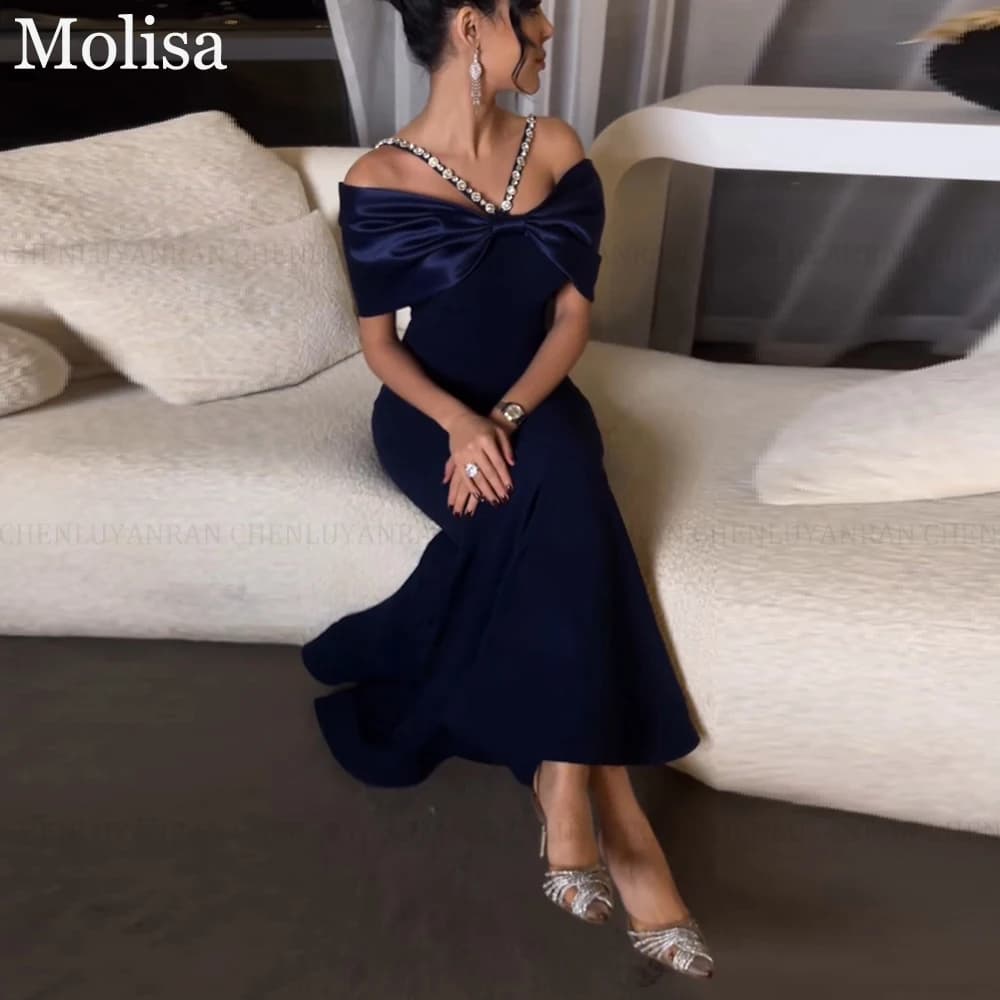 MOLISA Saudi Arabia Sexy Party Evening Gown 2024 Customized Mermaid Off the Shoulder  Beads Formal Occasion Dress فساتين الحفلات