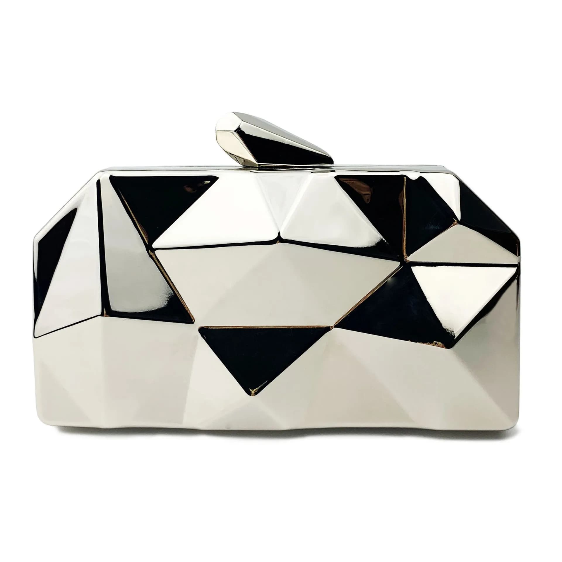 2024 Metal Irregular Concave and Convex Crowd Banquet Dress Handheld One Shoulder Crossbody Women's Bag