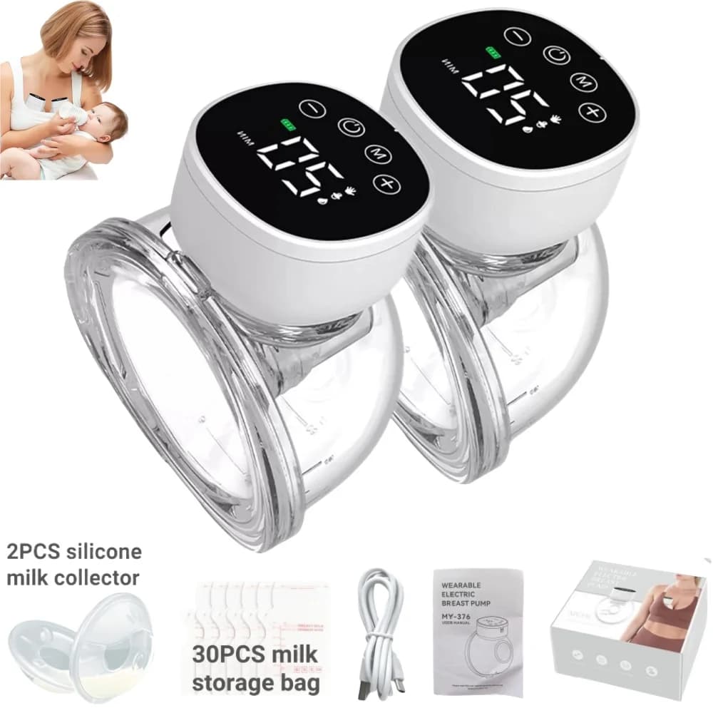 Wearable Breast Pump Electric Handsfree BPA Free 3 Modes 9 Levels USB Charge Milk Collectors Portable Breast Milk Pump Machine