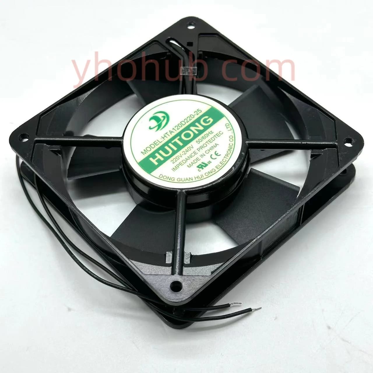 Hui Tong HTA120D220-25 AC 220/240V 120x120x25mm 2-Wire Server Cooling Fan
