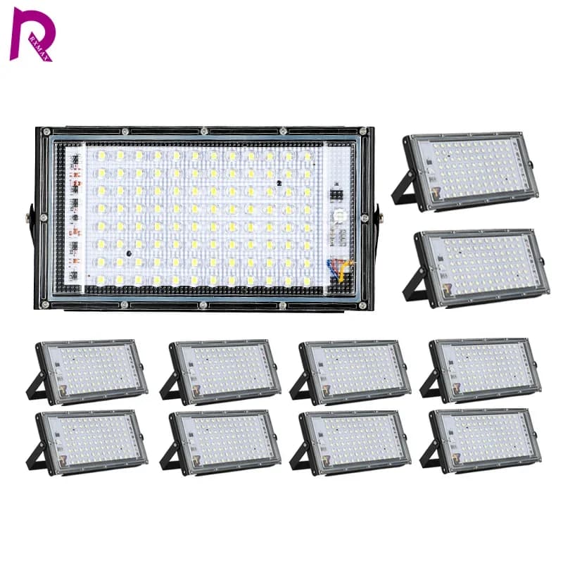 Led Floodlight 50W 100W AC 110V 220V Outdoor Flood Light Street Lamp Projector Exterior IP65 Waterproof Led Spotlight for Garden