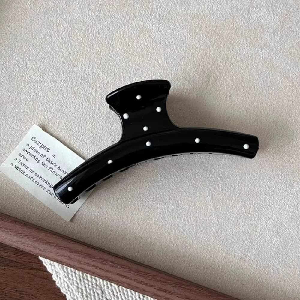 Fashion Bowknot Bow Hair Claw Cute Hairpin Acrylic Polka Dot Hair Clip Korean Style Large Shark Clip Big Hair Claw Girl