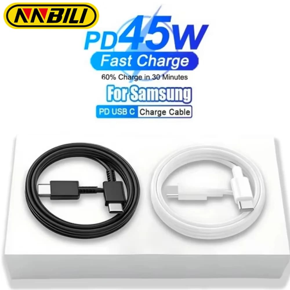 NNBILI PD 45W 5A USB Type C to Type C Turbo Charging Cable for Samsung  Galaxy S20 S21 S22 S23 S24 Ultra Plus  USB C Data Line