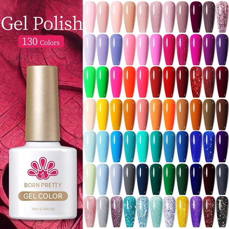 BORN PRETTY 10ML Nail Gel Polish All For Manicure Semi Permanent Varnishes Soak Off Gel UV LED Base Super Top Matte Coat Gel