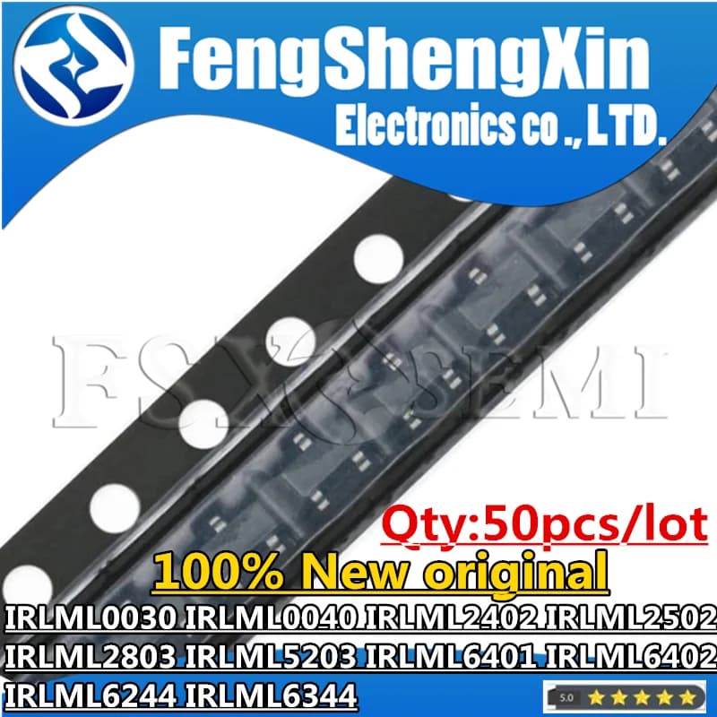 50pcs IRLML2502TRPBF SOT23 IRLML2502 SOT SOT-23 IRLML2402 IRLML2803 IRLML0030 IRLML5203 IRLML6344 IRLML6402 IRLML6401 IRLML6244