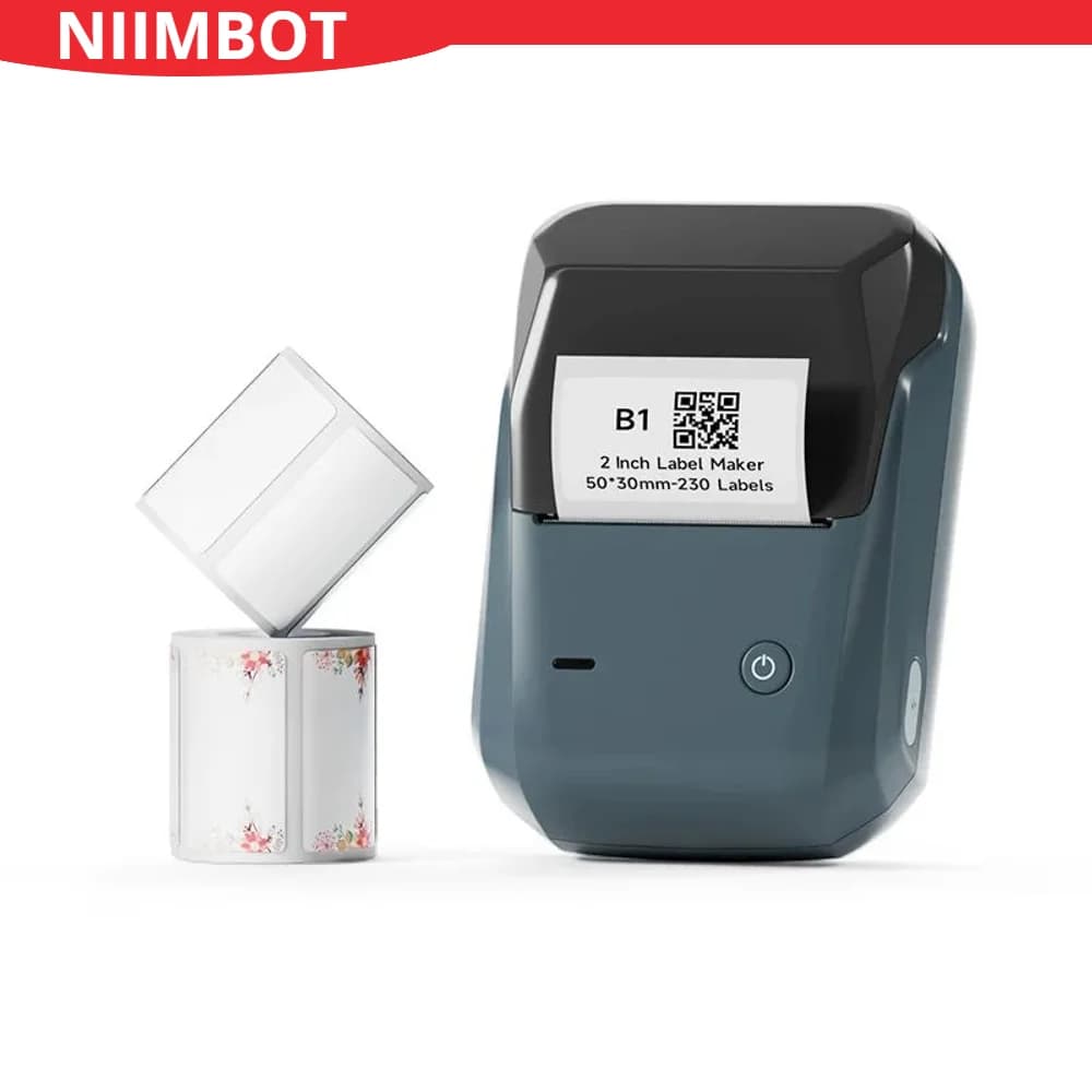 Niimbot B1 Thermal Label Printer Bluetooth Portable Pocket Label Maker Barcode QR Code Self-adhesive Sticker Labeling Machine