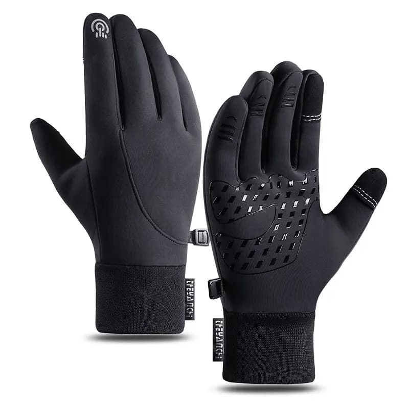Cycling Gloves For Unisex 2024 New Autumn Winter Outdoor Sports Waterproof Touchscreen Thermal Fleece Lined Fishing Riding High