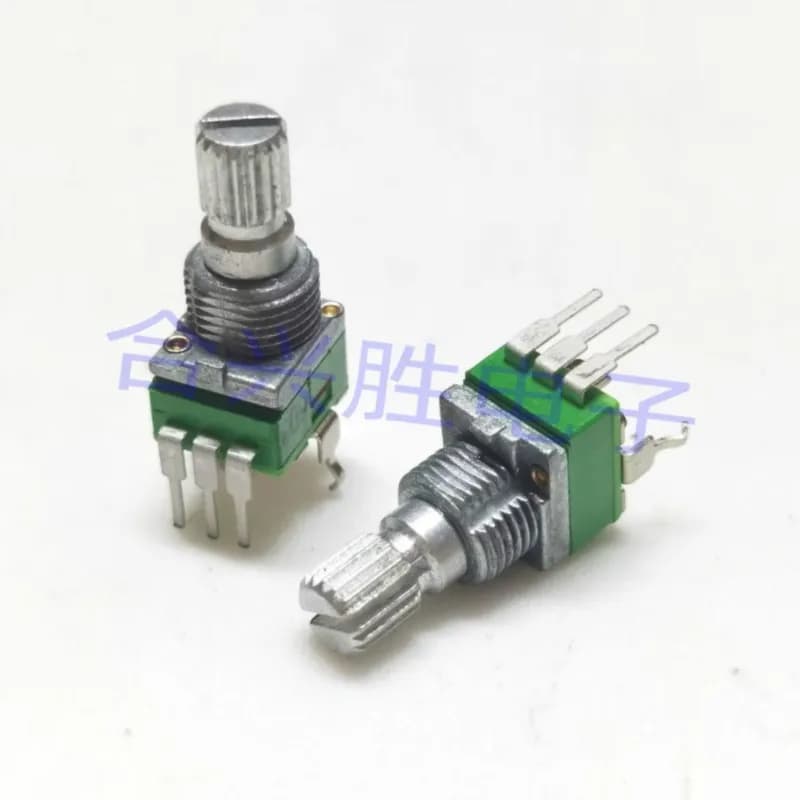 1 Piece RD901F Precision Potentiometer Single Duplex B50K A100K Power Amplifier Volume Potentiometer Flower Shaft Length 15MM