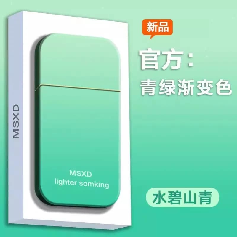 Premium sense ultra-thin ins pink Flame gradient lighter windproof inflatable personality trend gift for male and female friends