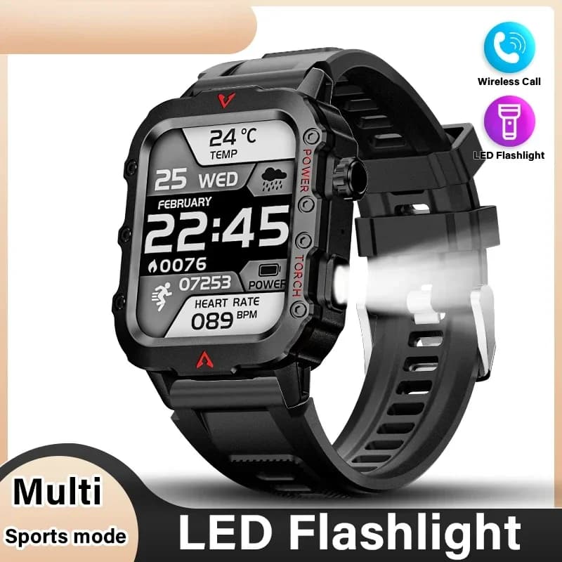 2024 New LED Men's Smartwatch Bluetooth Talking Smartwatch Multi Sport Mode Health Monitoring Smart Watch