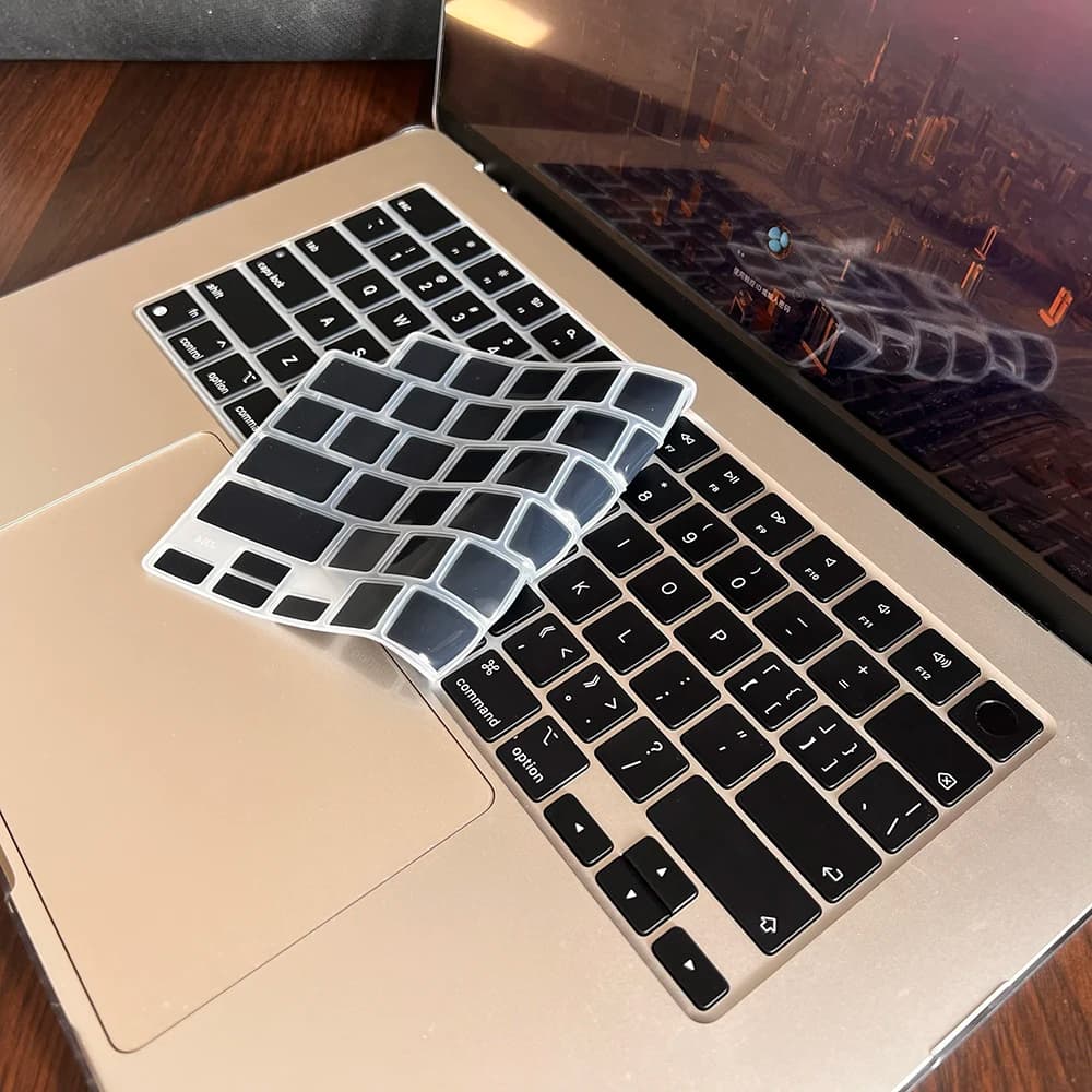 Compatible keyboard cover for 2025 MacBook Air 13.6 M4 A3240 A3113 MacBook Pro14 16 M4 M3 A3185 A3401 A3403 A2991 with touch ID