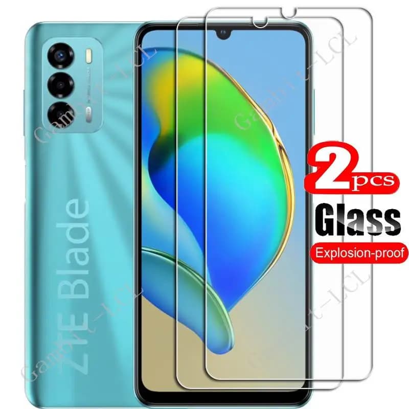 2PCS FOR ZTE Blade V40 Vita 6.75" V40Vita 9H Tempered Glass Protective On BladeA72 A72 4G Screen Protector Film Cover