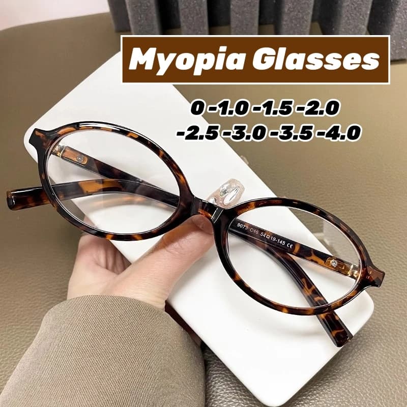 Trendy Women's Minus Diopter Eyewear Luxury Anti-blue Light Myopia Glasses Fashion Near Sighted Glasses Prescription Eyeglasses