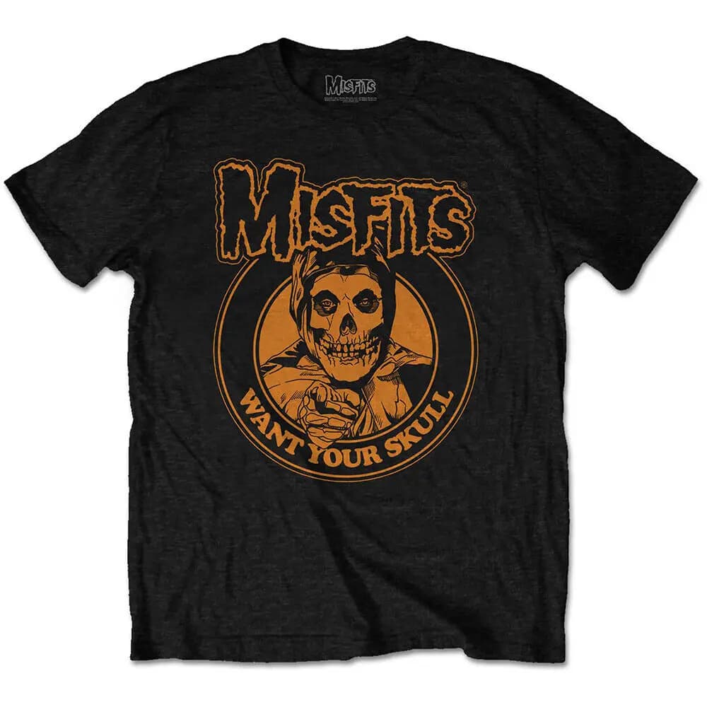 Men's Misfits Want Your Skull T shirt Small Black