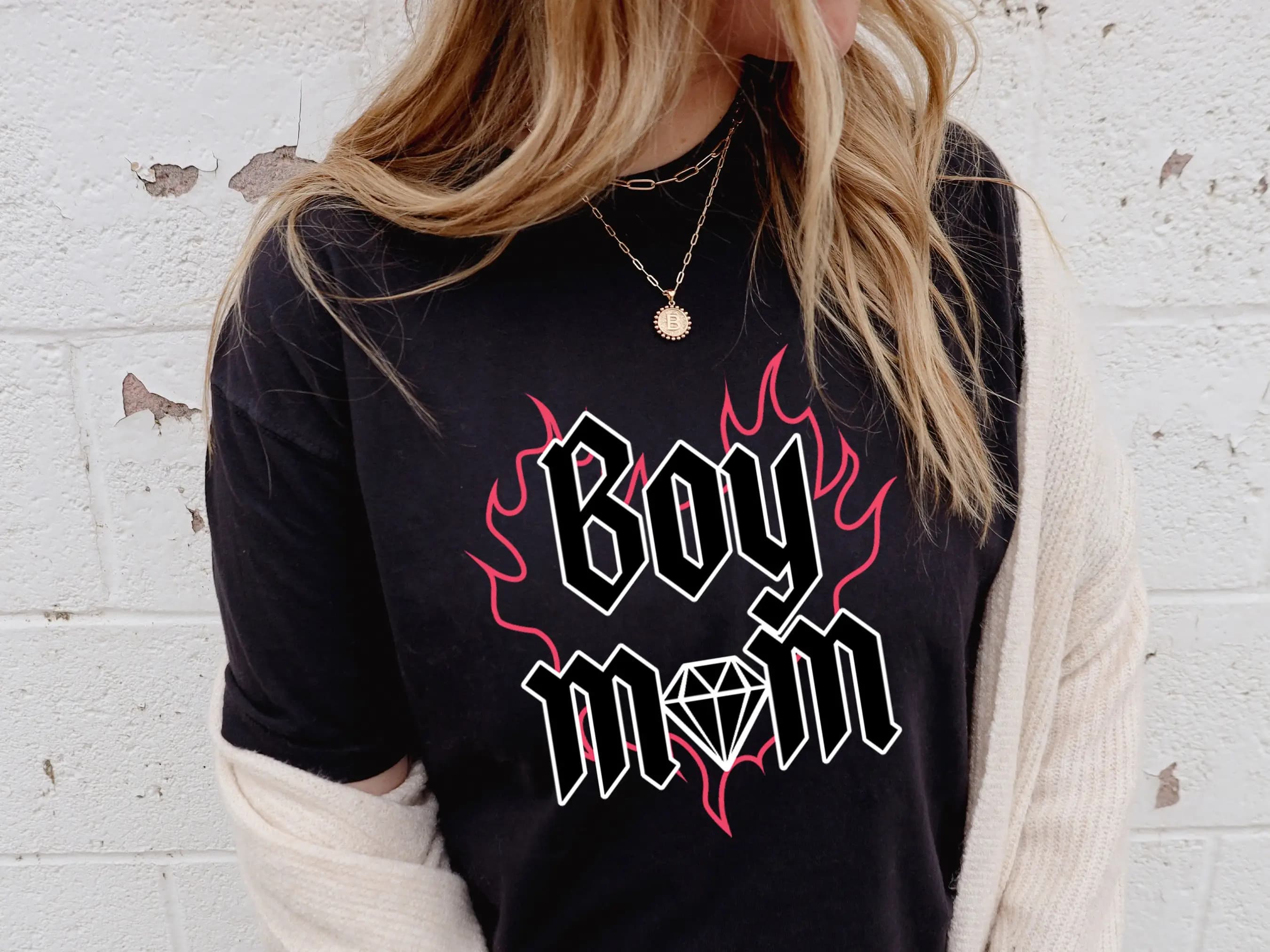 Boy Mom T Shirt Comfort Colors Oversized Retro Mothers Day New Expecting Mama of Boys Birthday Congratulations