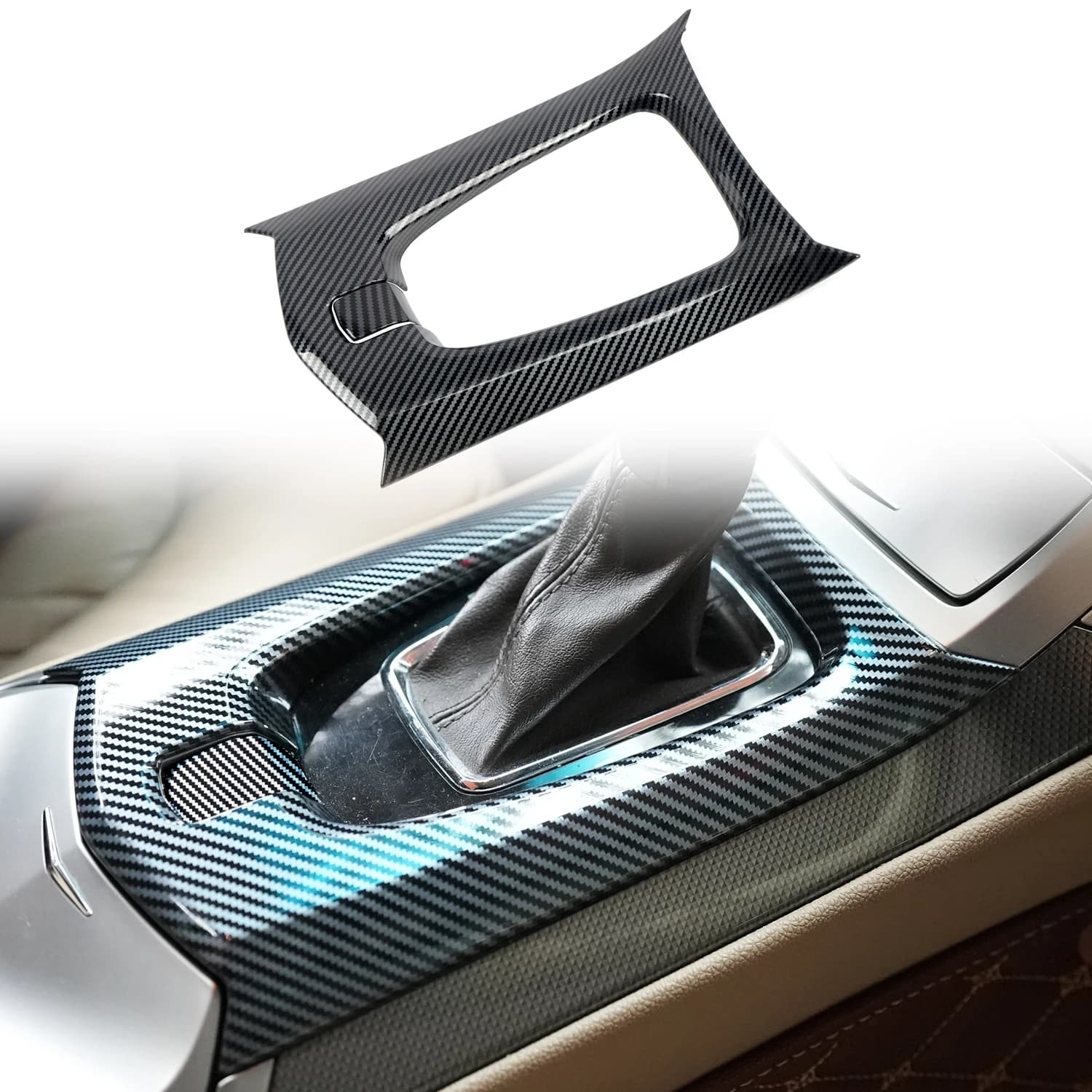 For Cadillac CTS 2008 2009 2010 2011 2012 2013 Carbon Black Front Water Cup Holder Trim Frame Cover sticker Interior Decoration