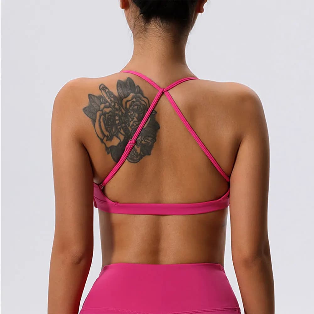 Women Sports Bra Top Push Up Fitness Yoga Bra Underwear Sport Tops For Women Breathable Fitness Running Vest Gym Wear Crop Top