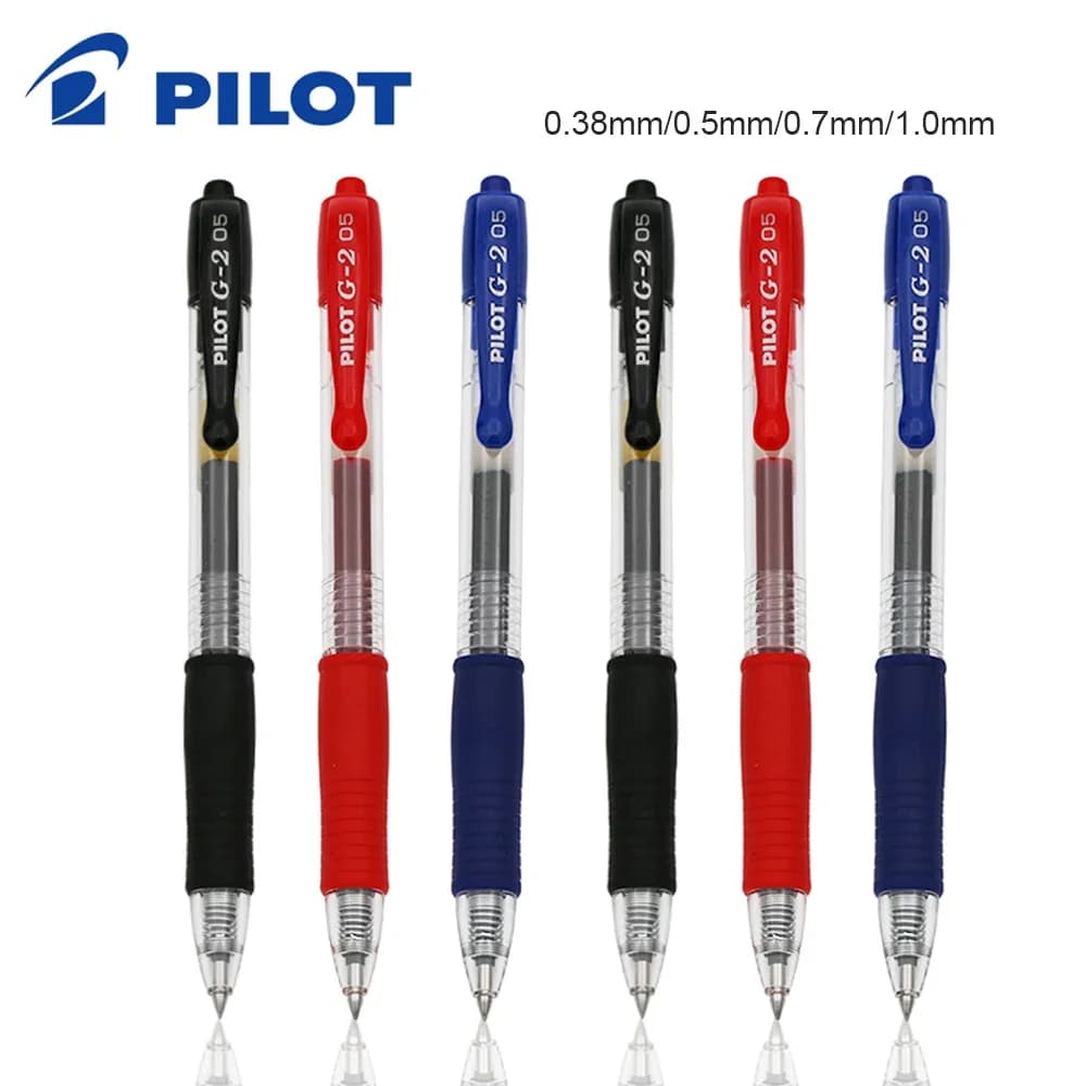 3 Pcs Japan Pilot Push-Type Gel PenBL-G2 Quick Dry Smooth 0.5mm/0.38mm/0.7mm/1.0mm Large Capacity Student Office