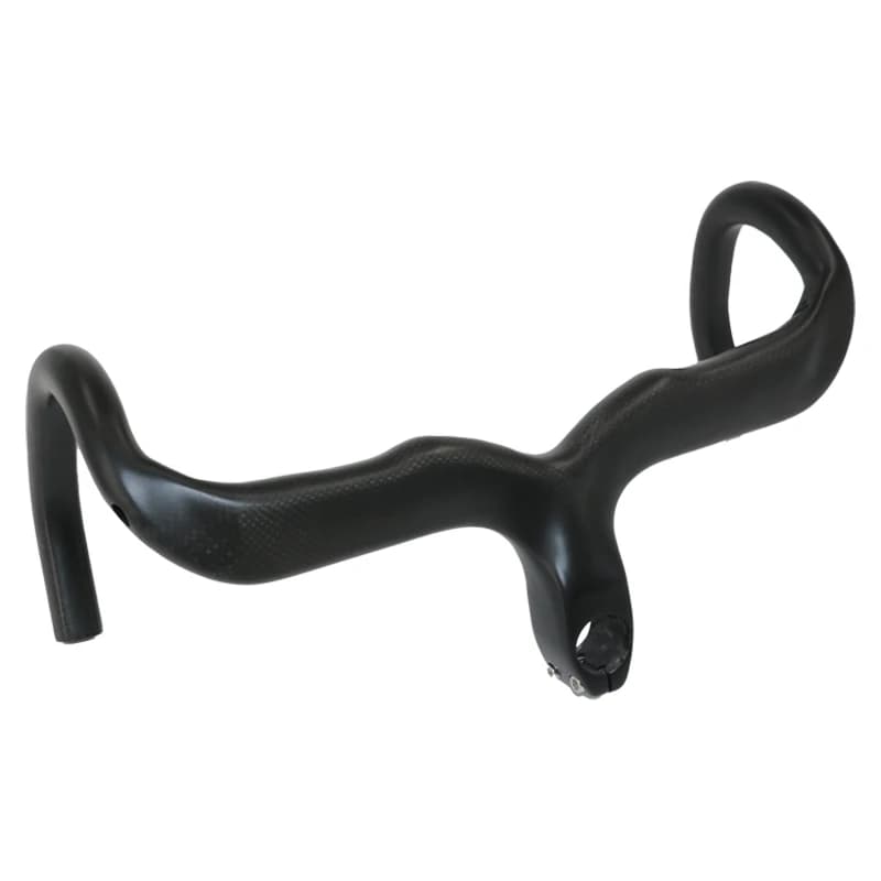 Newest Road bike matt 3K full carbon fibre bicycle handlebar stem integrated with computer stent hole 400-440x90-120mm