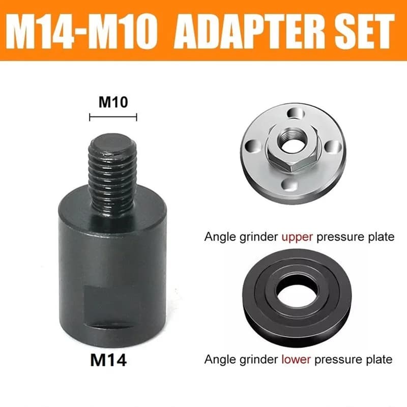 Angle grinder m14 to m10 adapter Thread Converter Adapte Interface Connector Screw Connecting Rod Nuts Slotting  black