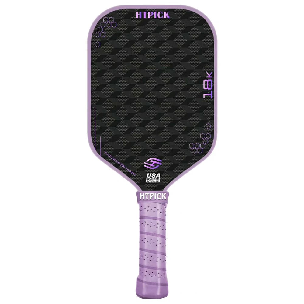 3D 18K Raw Carbon fiber pickleball paddle 14mm Honeycomb core thickness for Spin & Control Paddle Racket for beginner and pro