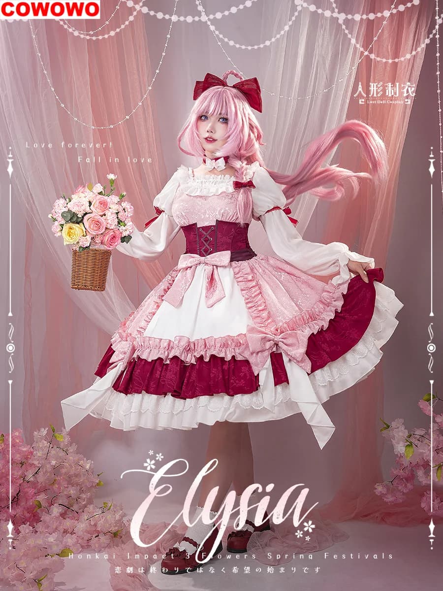 Honkai Impact 3rd Elysia Flowers Spring Festivals Cosplay Costume Cos Game Anime Party Uniform Hallowen Play Role Clothes