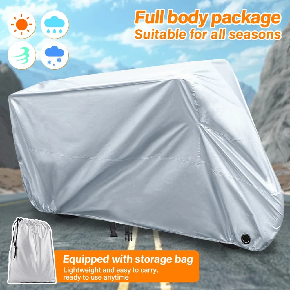 1pc Motorcycle Outdoor Indoor Protective Cover Waterproof Bike Scooter Outdoor Rain Dust UV Proof Sun Protection Case