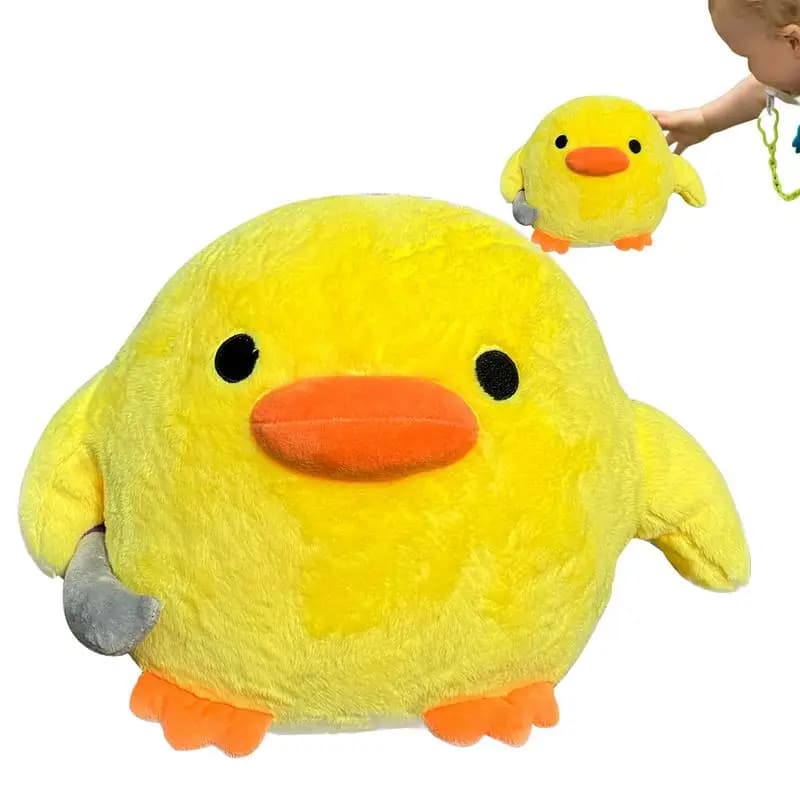 Plush Duck Pillow Soft Duck Stuffed Animal Huggable Good Resilience Duck Plush With Knives Design Home Decoration For Toy Store