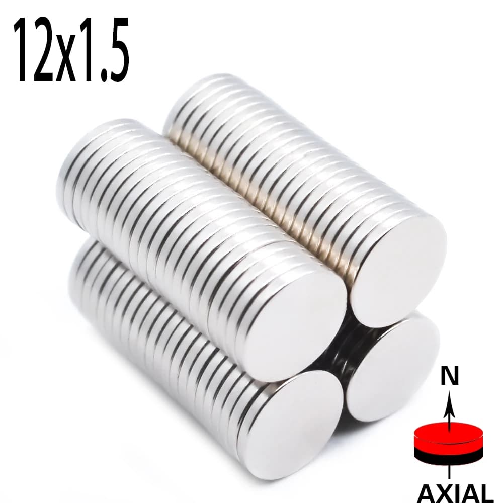 5/20/50/100/200/500PCS 12mm x 1.5mm Strong Round Cylinder Magnets 12X1.5 Rare Earth Neodymium NEW 12*1.5 Art Craft Connection