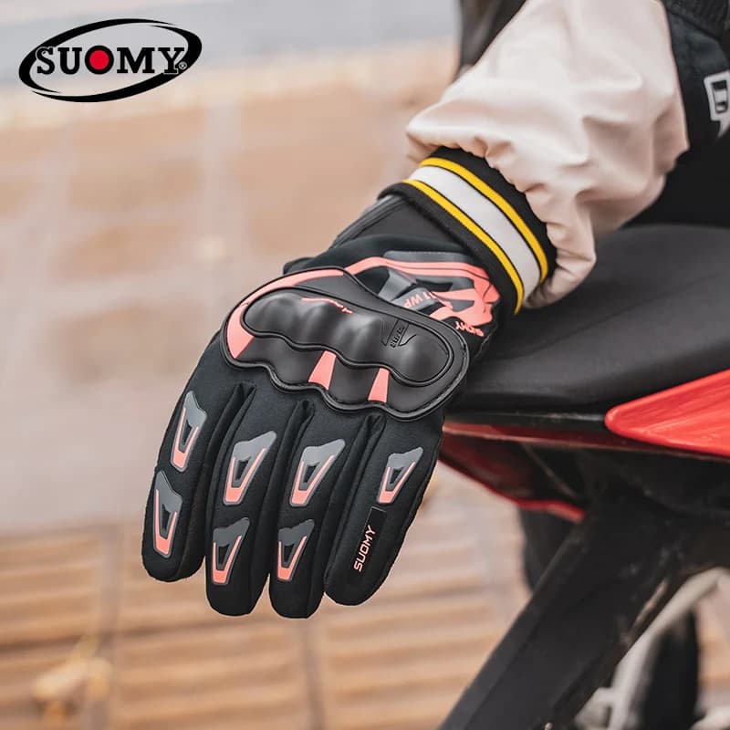 SUOMY Winter Motorcycle Gloves Windproof Waterproof Guantes Moto Men Lady Gants de moto d'hiver Touch Screen Motocross Gloves