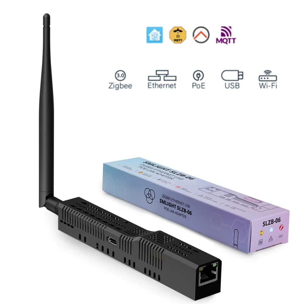 SMLIGHT SLZB-06/M/P7 3.0 Zigbee  to Ethernet,USB,and WiFi gateway coordinator with PoE,works with Zigbee2MQTT,Home Assistant,ZHA